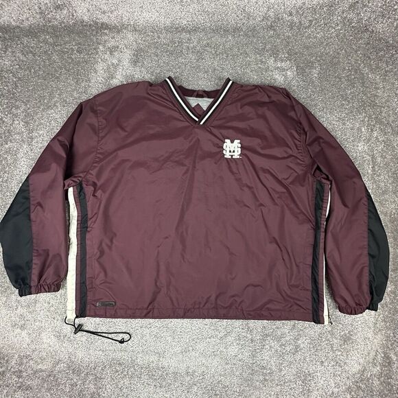 Vintage Holloway Mississippi State Bulldogs Jacket Mens 2XL Relaxed Sweatshirt - Picture 1 of 8